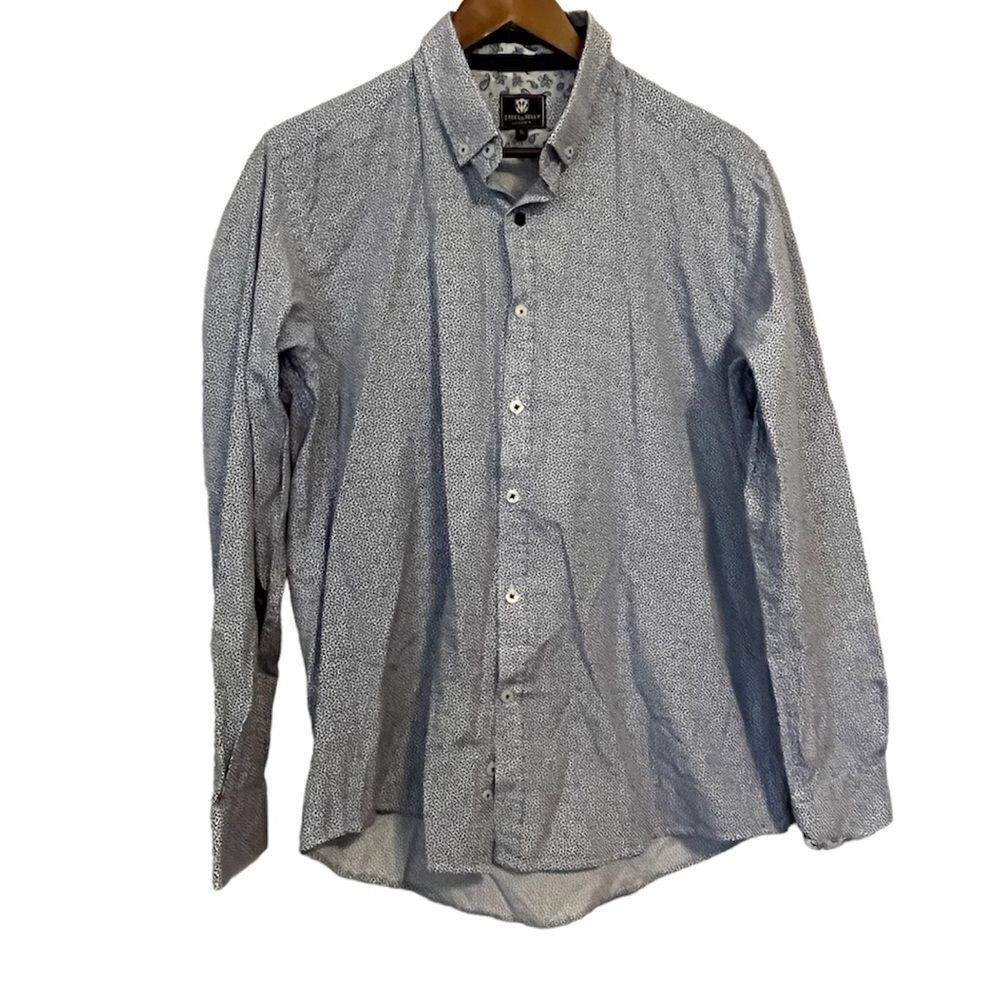 Steel & Jelly London Blue Printed Button Down Shirt
